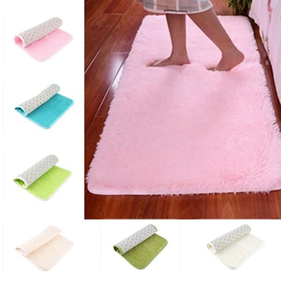 Joernso Candy Color Soft Anti-Skid Carpet Flokati Shaggy Rug Living Bedroom Floor Mat