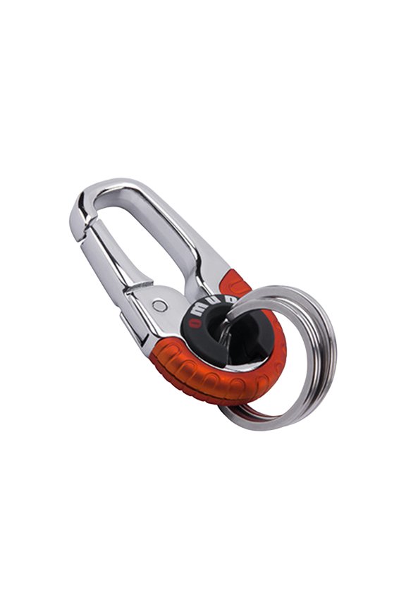 Car Keychain Zinc Alloy Stainless Steel Keyring Rotating Fixed Ring System Car Interior Key Holder Anti-Corrosion Key Organizer