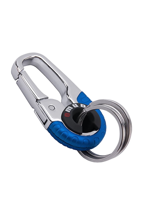 Car Keychain Zinc Alloy Stainless Steel Keyring Rotating Fixed Ring System Car Interior Key Holder Anti-Corrosion Key Organizer