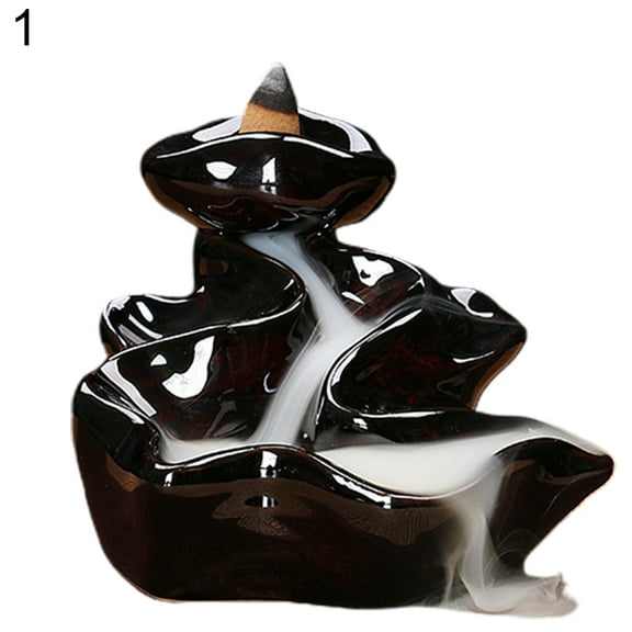 Joernso Ceramic Waterfall Backflow Incense Burners Holder Censer Diffuser Home Decor