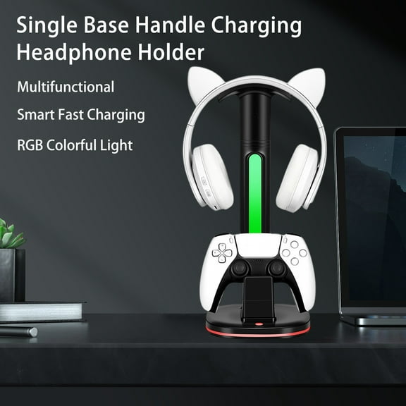 Joernso Charging Dock Station with Headsets Storage Rack Vertical Single Charger Station Dock for PS5