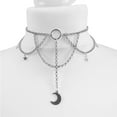 thumbnail image 1 of Joernso Choker Necklace Multi Chains Gothic Style Cool Short Moon Shape Hollow Out Women Necklace Female Accessory, 1 of 7