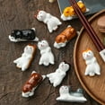 thumbnail image 1 of Joernso Chopsticks Holder Cute Pattern Wide Application Ceramic Animal Shape Spoon Fork Rest Utensils Accessories, 1 of 8