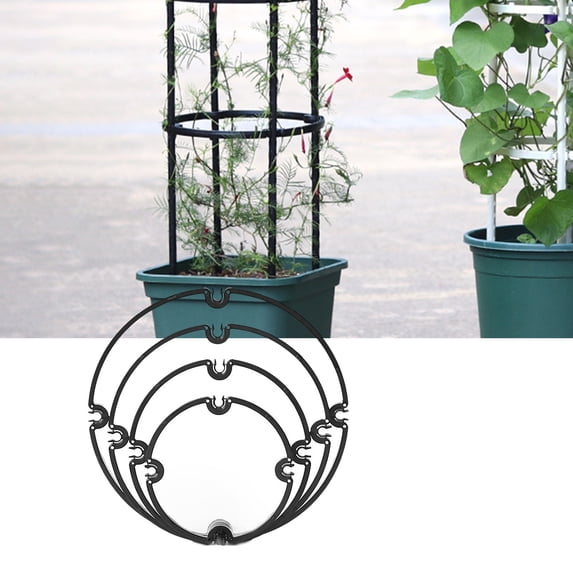 Joernso Climbing Plant Rack Resuable Good Toughness Black Stand Flower Holder for Viper