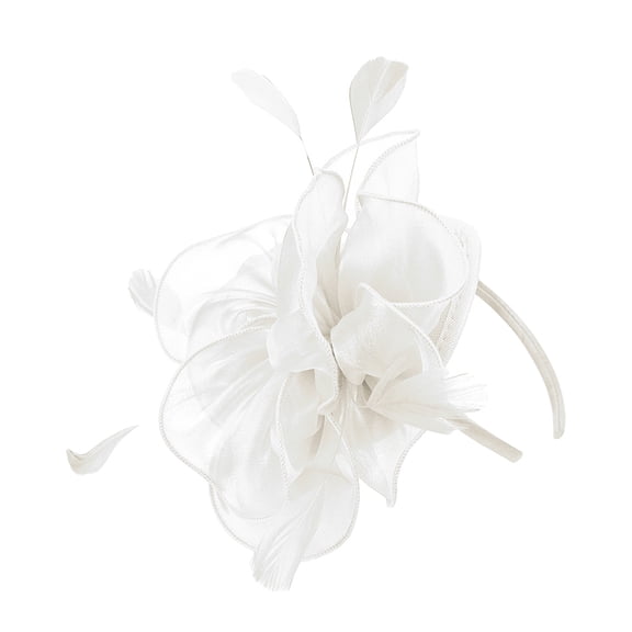 Joernso Cocktail Tea Party Women Headwear Fascinators Hat Feather Floral Mesh Hair Clip