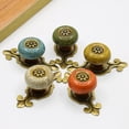 thumbnail image 1 of Joernso Compact Cabinet Knobs Polished Copper Vintage Colored Glaze Drawer Pulls for Home, 1 of 8