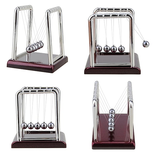 Joernso Cradle Steel Balance Ball Physics Science Pendulum Desk Table Decor Fun Toy Gift