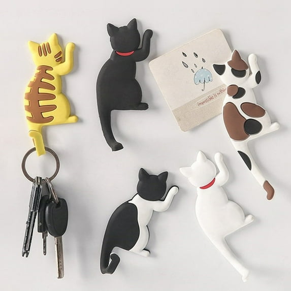 Joernso Creative Fridge Hook Cartoon Animal Shape Cat Tail Refrigerator Magnet Sticker for Home