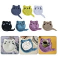 thumbnail image 1 of Joernso Crochet Cartoon Cat Coaster Heat-resistant Non-slip Kitchen Countertop Table Protection Handmade Mug Coffee Tea Cup Holder Decoration, 1 of 8