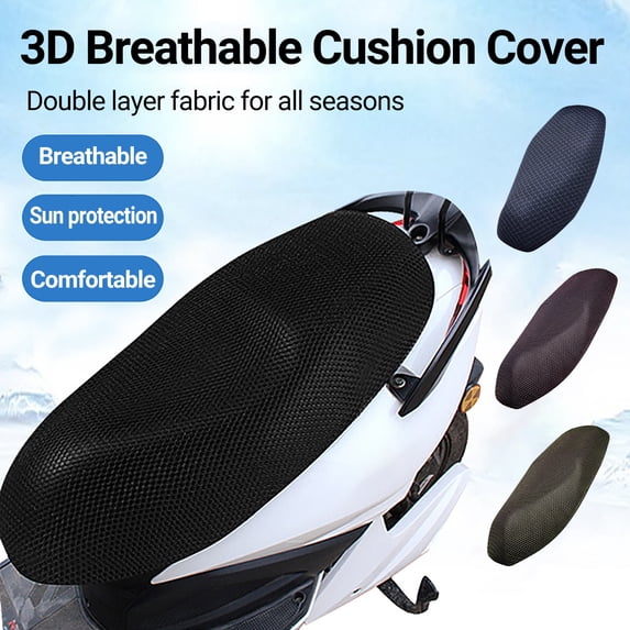 Joernso Cushion Pad Anti-skid Comfortable Insulated Summer Cool 3D Mesh Motorcycle Seat Cover for Scooter