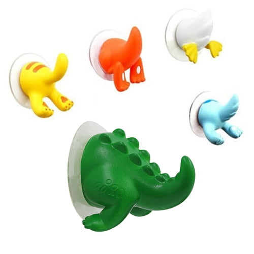 Joernso Cute Cartoon Animal Tail Sucker Suction Hook Baby Bathroom Towel Hanger Holder