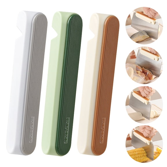 Joernso Cutter Assistant Tool with Sharpener Extended Clamp for Safe Chopping Multi-Function Cutter Sharpener Hand Guard Kitchen Cutter Accessory