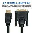 thumbnail image 1 of Joernso DOONJIEY High Clarity 1080P compatible Male to DVI D Male Bi directional Adapter Cable for HDTV, 1 of 6