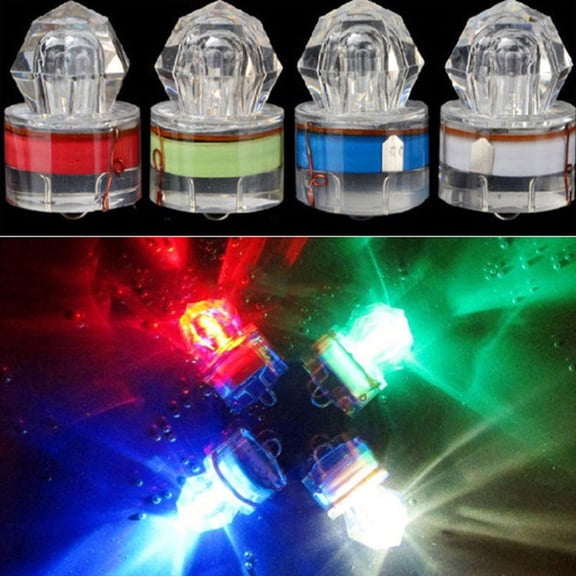 Joernso Deep Sea Diamond Shape Underwater LED Fishing Light Squid Strobe Bait Lure Tool