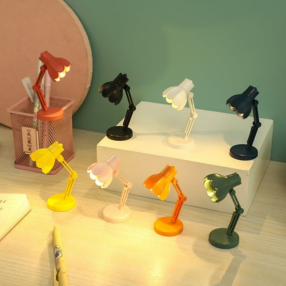 Joernso Desk Light Portable Eye Safe Flower Shape Opening Magnetic LED Reading Lamp for Dorm