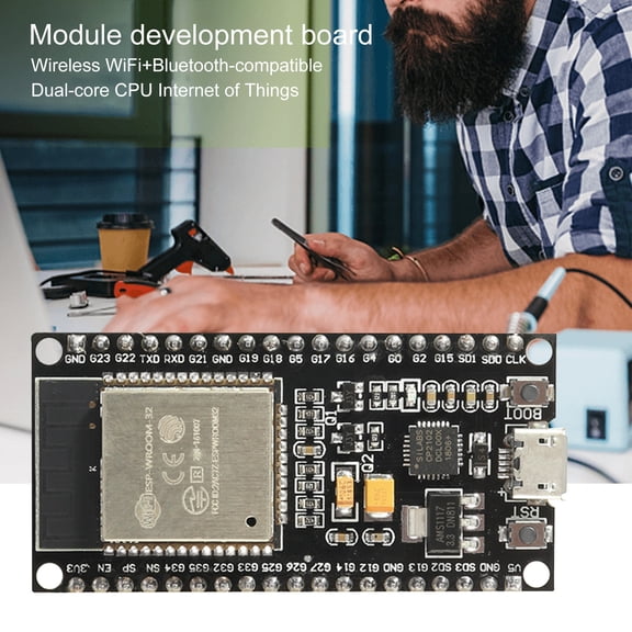 Joernso Development Board Ultra-Low Power Consumption Dual Core PCB ESP32 Scalable WiFi Bluetooth-compatible Module for Voice Encoding