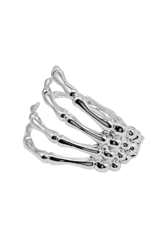 Devil Claw Bracelet Gothic Ghost Hand Retro Skull Skeleton Hand Bangle Open Bone Arm Cuff Halloween Costume Accessory Party Jewelry