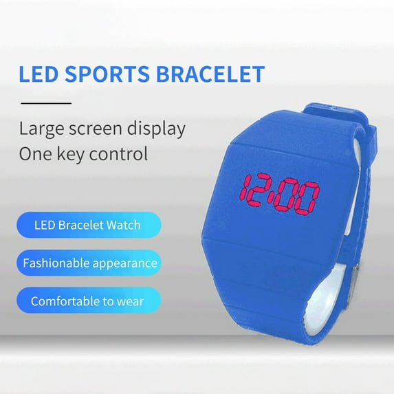 Joernso Digital Watch Ultra Thin Touch TPU Comfortable Electronic Wristwatch for Students