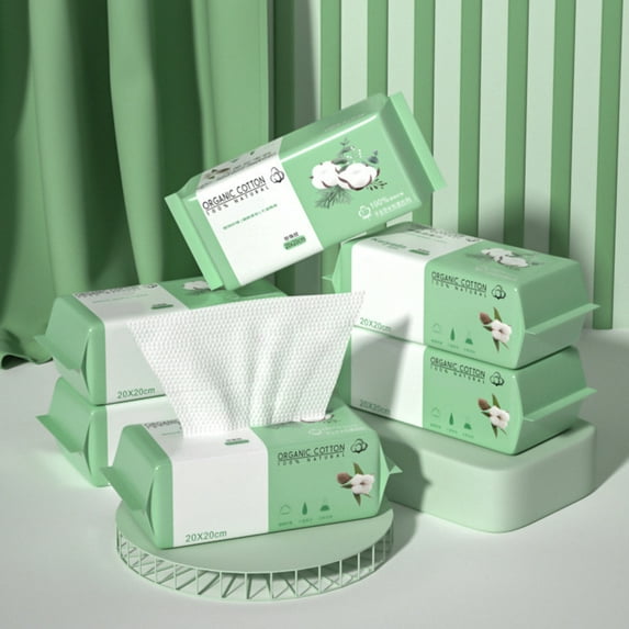 Joernso Disposable Cleansing Towel Natural Material Non-irritating Soft Cotton Wet And Dry Use Face Towel Home Supply