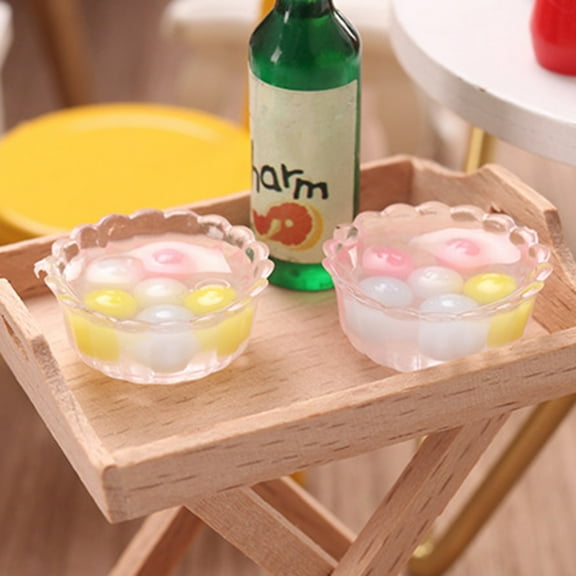 Joernso Dollhouse Sweet Dumpling Fine Workmanship Vivid Decoration Miniature Dollhouse Mini Chinese Dumplings for Children