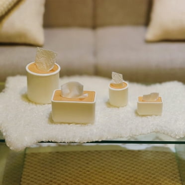 Joernso Dollhouse Tissue Box Elegant Decoration Plastic Dollhouse Mini Paper Box for Children