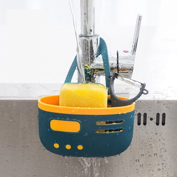 Joernso Drain Basket Hanging Moistureproof Plastic Cement Kitchen Sucking Disc Sink Basket for Home