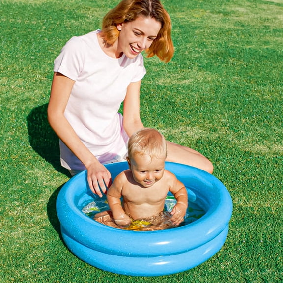 Joernso Durable Kid Swimming Pool, Round, PVC Yellow, 23.62" x 23.62" x 6.3"