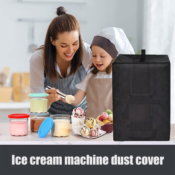 Joernso Dust Cover with Handle UV Resistant Waterproof Simple Installation Anti-Static Dust Cover for Ninja CREAMi Deluxe NC501/NC299AMZ/NC301
