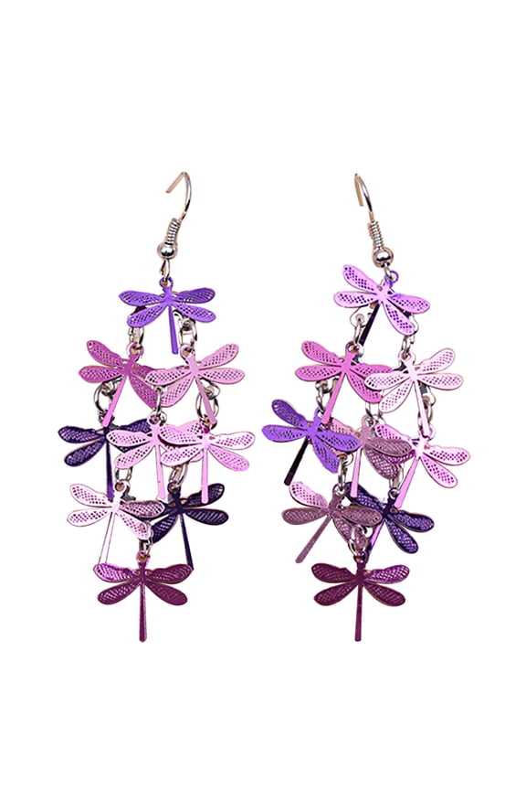 Earrings Fashion Compact Women Dragonfly Shape Dangler for Party Banquet