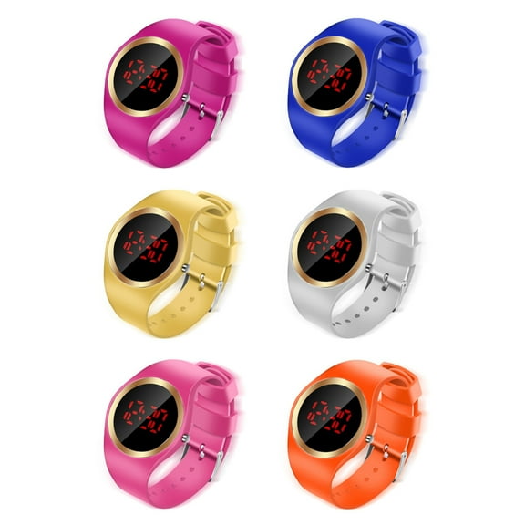 Joernso Electronic Watch Luminous Life Waterproof Round Dial LED Sports Men Women Digital Wristwatch for Student