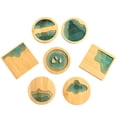 thumbnail image 1 of Joernso Epoxy Resin Transparent Bamboo Insulation Pad Landscape Coaster Cup Holder Mat, 1 of 8