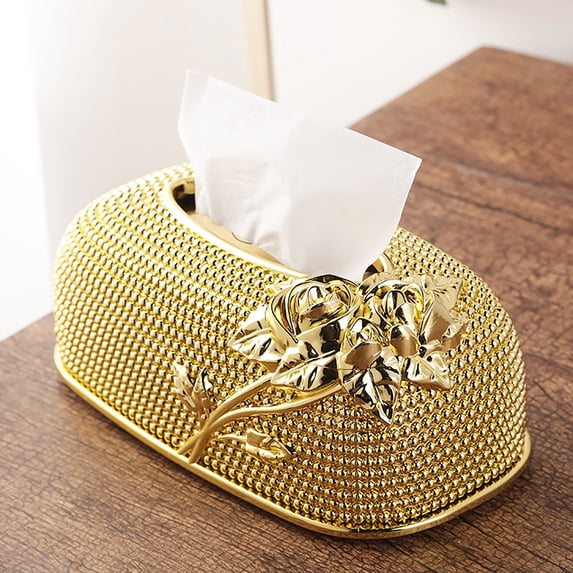 Joernso European Style Napkin Box Large Capacity Plastic Decorative Elegant Tissue Container Desktop Decor