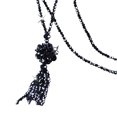 thumbnail image 1 of Joernso Faux Crystal Necklace Knotted Beaded Long Tassel Shiny All Match Good Gloss Women Long Pendant Sweater Necklace Jewelry Gift, 1 of 8