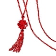 thumbnail image 1 of Joernso Faux Crystal Necklace Knotted Beaded Long Tassel Shiny All Match Good Gloss Women Long Pendant Sweater Necklace Jewelry Gift, 1 of 8