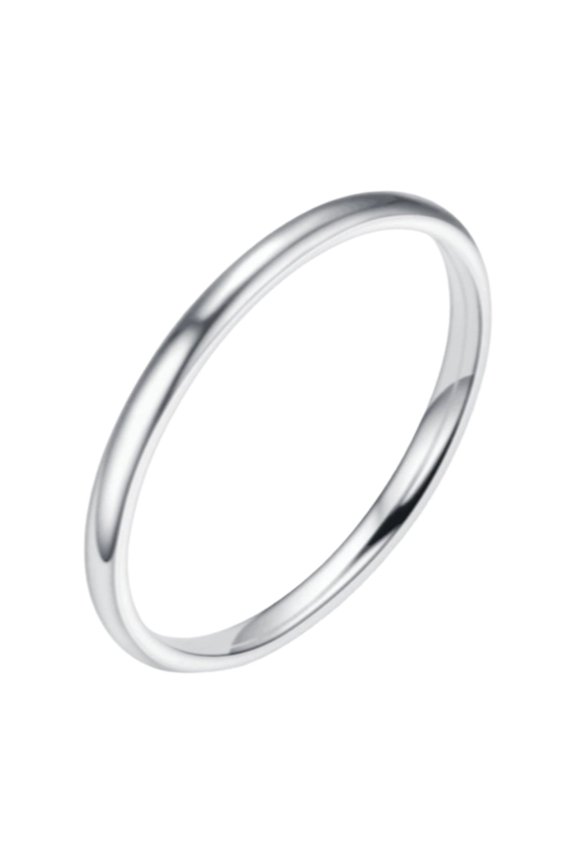 Finger Ring Elegant Smooth Surface Minimalist Simple Style Thin Stacking Ring for Birthday