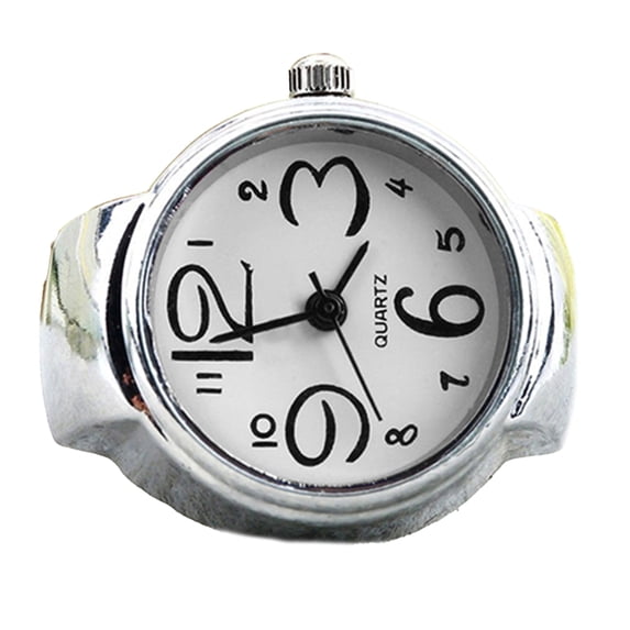 Joernso Finger Ring Watch Multifunctional Decorative Alloy Time Display Jewelry Accessories for Women