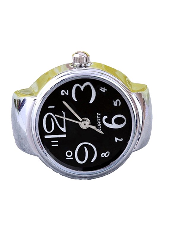 Finger Ring Watch Multifunctional Decorative Alloy Time Display Jewelry Accessories for Women