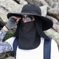 thumbnail image 1 of Joernso Fisherman Hat Large Brim Face and Neck Anti UV Men Summer Visor Hat Fishing Cap for Outdoor, 1 of 8