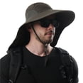 thumbnail image 1 of Joernso Fisherman Hat Waterproof Breathable with Fasten Strap Summer Sun Men Women Boonie Neck Flap Hat for Outdoor, 1 of 8