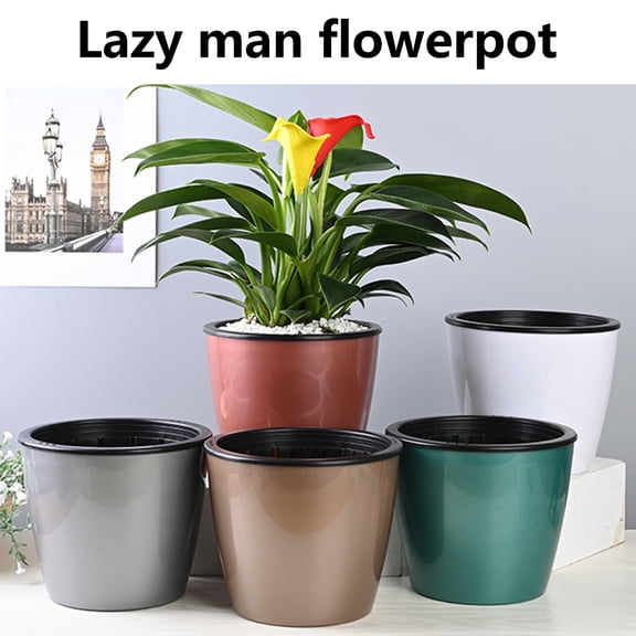 Joernso Flower Pot Dinosaur Egg Design Automatic Water Absorption Breathable Thickened with Drainage Holes Plant Container for Garden