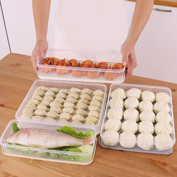 Joernso Food Preservation Refrigerator Plastic Storage Box Freezer Container with Lid