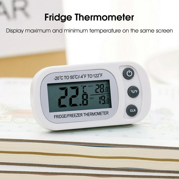 Joernso Fridge Thermometer Anti-humidity High Accuracy IPX3 Waterproof Electronic Magnetic Fridge Temperature Meter for Home