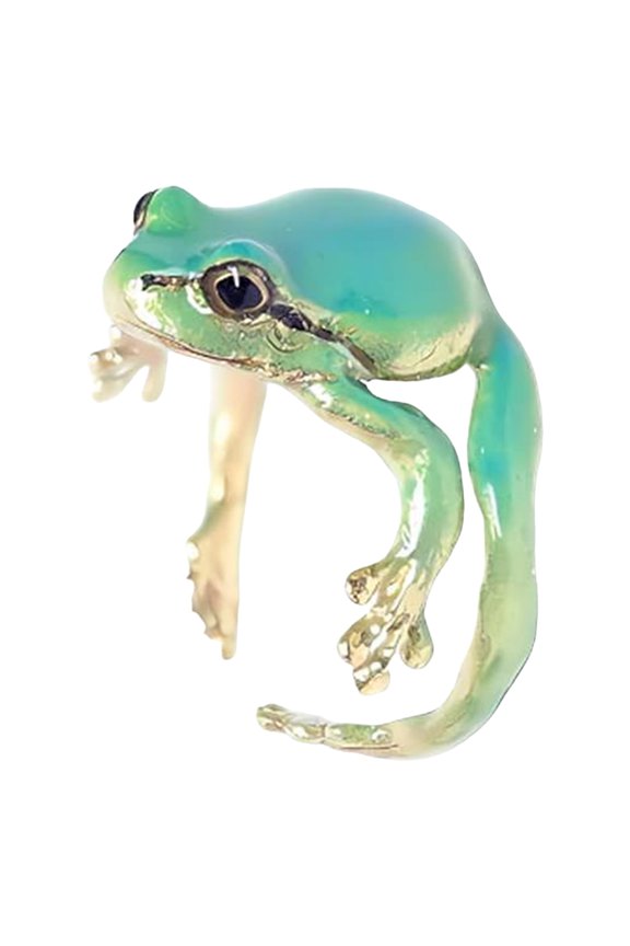 Frog Ring Cute Colorful Adjustable Tree Frog Rings Handmade Fun Jewelry Perfect Unique Gift Cute Animal Rings for Beach Summer Party.