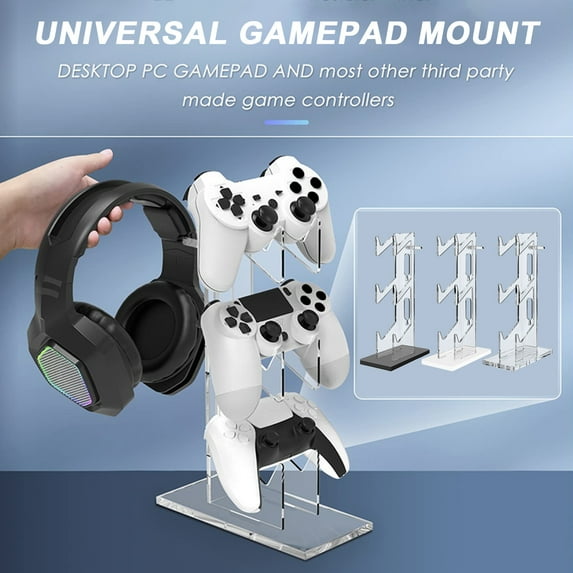 Joernso Gamepad Bracket Universal 3 Tier Game Controller And Headset Stand for PS5 for PS4 for PS3 for for Switch Pro for Xbox