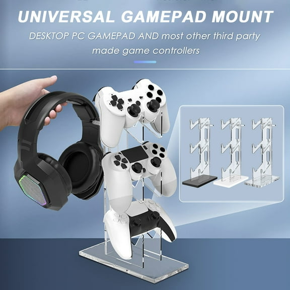 Joernso Gamepad Bracket Universal 3 Tier Game Controller And Headset Stand for PS5 for PS4 for PS3 for for Switch Pro for Xbox