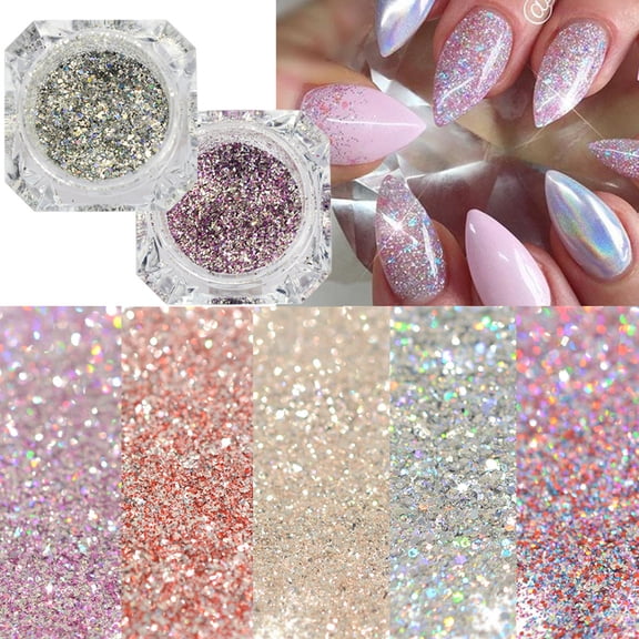 Joernso Glitter Powder Dust UV Gel Acrylic Sequins Nail Art Decals Decor Manicure Tools