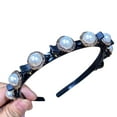 thumbnail image 1 of Joernso Hair Hoop Band with Clips Non-slip Shiny Rhinestone Inlay Headdress Hairstyle Fixing Acrylic Women Girls Bangs Clip Headband Cute Headwear Hair Accessories, 1 of 8