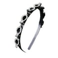 thumbnail image 1 of Joernso Hair Hoop Band with Clips Non-slip Shiny Rhinestone Inlay Headdress Hairstyle Fixing Acrylic Women Girls Bangs Clip Headband Cute Headwear Hair Accessories, 1 of 8