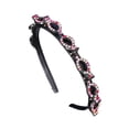 thumbnail image 1 of Joernso Hair Hoop Band with Clips Non-slip Shiny Rhinestone Inlay Headdress Hairstyle Fixing Acrylic Women Girls Bangs Clip Headband Cute Headwear Hair Accessories, 1 of 8