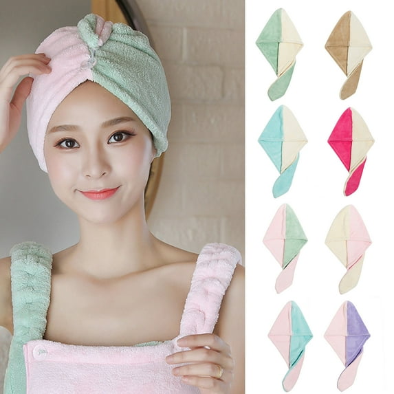 Joernso Hair Wrap Quick Drying Water Absorbent Polyester Extra Thicken Shower Head Towel for Home